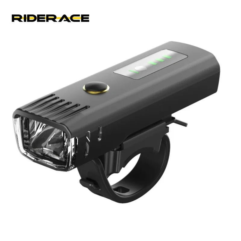 RIDERACE Lamp Sensor Bicycle Lights Outdoor Sports Cycling Mountain Road Bike LED Night Bicycle Front Light USB LED Headlight