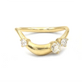 LOZRUNVE 925 Sterling Silver Shinny Fashion Jewelry Custom Wave Cubic Zircon Stacked Finger Ring Women
