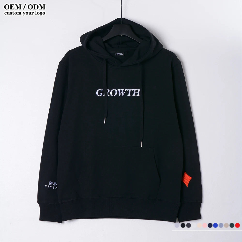Wholesale 300g 100% Cotton Heavy Warm Brushed Unisex Pullover Custom Printing Embroidery Logo Hoodies