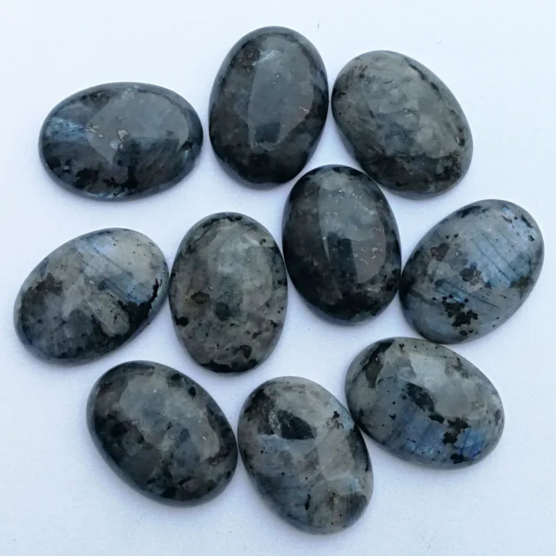 HZ Loose Gemstone 25*18mm Oval Labradorite Cabochons Mix Gemstones Crafts