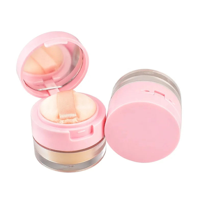 5g Mini Mineral Loose Powder Private Label Face Natural Shimmering Women Makeup Pink High Quality Loose Setting Powder with Puff