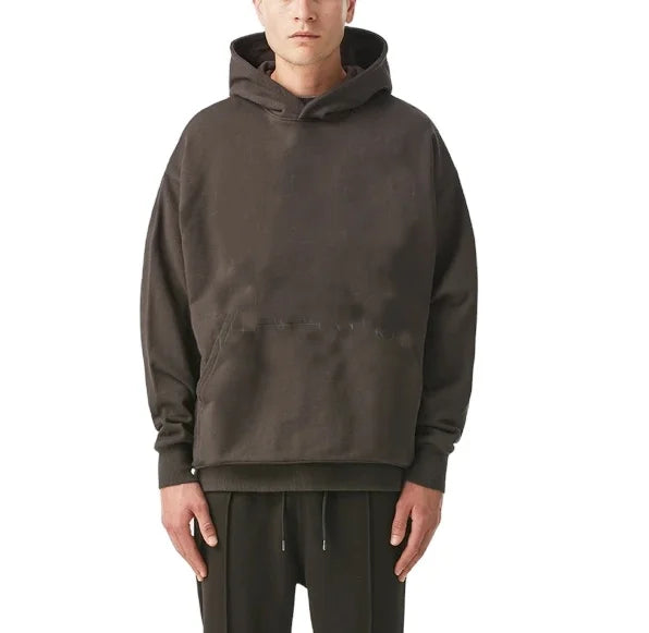 Yali Premium Brown 6xl Oversized 600 400gsm Heavy French Terry Hoodies 450 Gsm Cotton Thick Mens Custom Hoodie