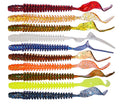Afishlure Fishing Lure Straight Tail Fishing Bait Lure Plastic Lure105mm 3.2g 8pcs Soft Plastic Grub Lure  Artificial Soft Bait