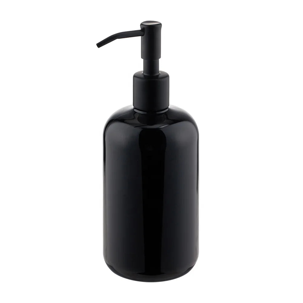 Food Grade Plastic Container Lotion Foam Pump Bottle Shampoo Plastic Black Bottles with Lotion Pump Dispenser LongAn Factory