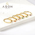 Ason Fashion Jewelry Joint Gemstone Ring Wholesale Stainless Steel 18k Gold Plated Marriage Engagement Rings for Women Diamond