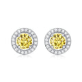 0.5Carat/1Pcs Sterling Silver 925 Solid Gold Moissanite Stud Earrings for Women Gold Elegant Personality  Jewelry Stud Earrings