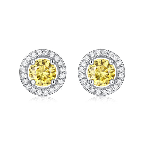 0.5Carat/1Pcs Sterling Silver 925 Solid Gold Moissanite Stud Earrings for Women Gold Elegant Personality Jewelry Stud Earrings