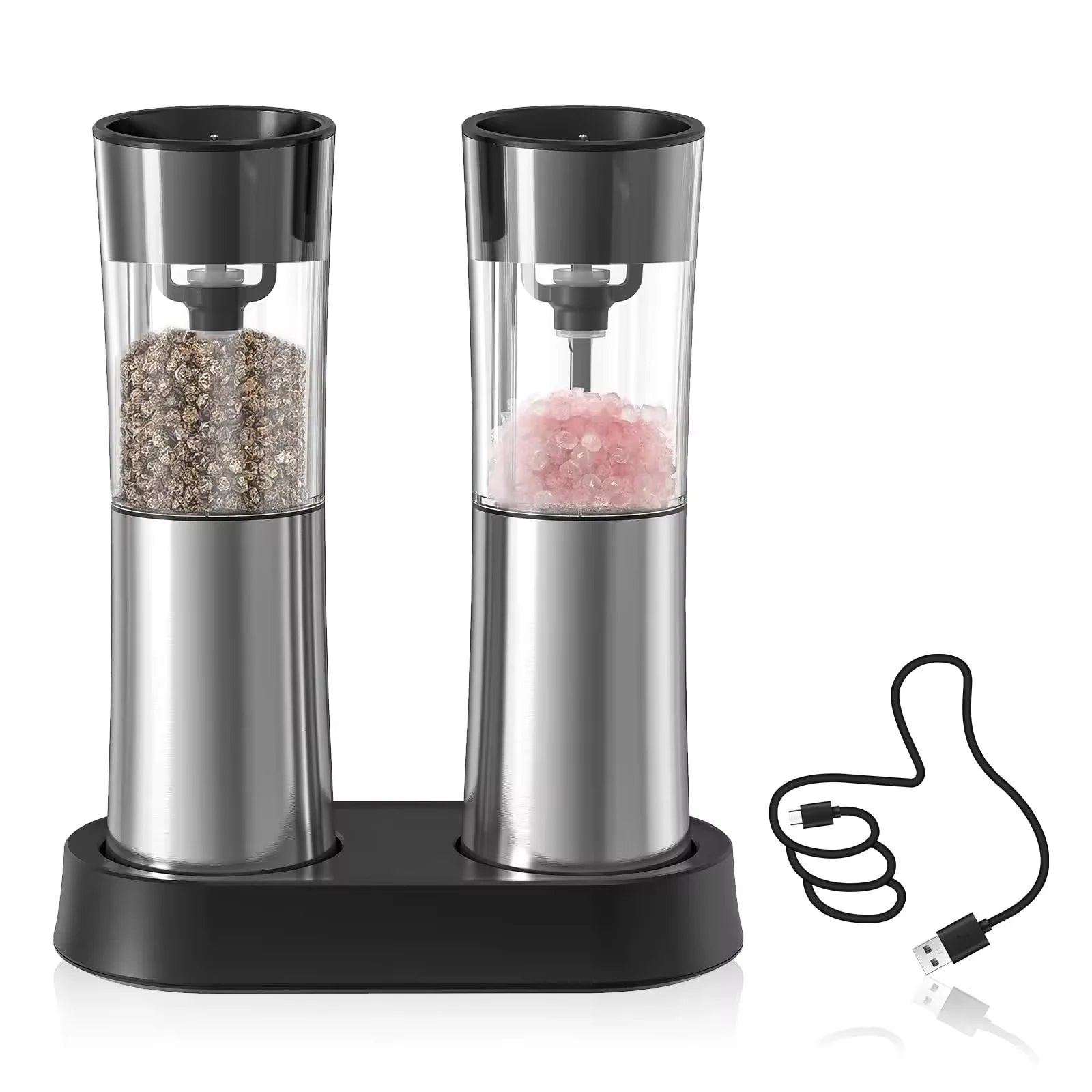 Rechargeable Gravity Electric Pepper and Salt Mill Automatic Coffee Beans Grinder Pepper Grinder Set