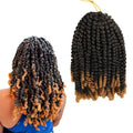 8inch Small Crochet Braids Passion Twist Hair Mixed Color Synthetic Braiding Hair for Spring Twist Hair Extension