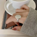 Hot Sale Smooth 925 Sterling Silver Oval Round Rings for Women Fine Jewelry Wholesale
