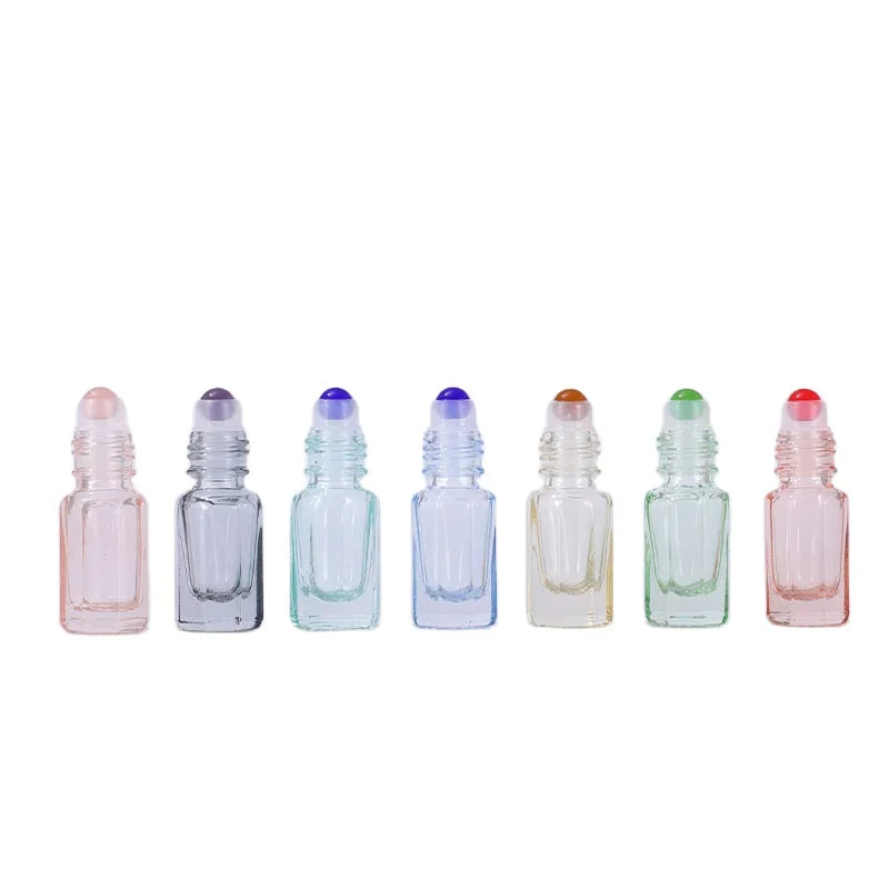 3ml New Design Octagonal Bottle Glass Roll on Perfume Bottle Plastic Screw Cap Glass Products Personal Care Cosmetic Packing