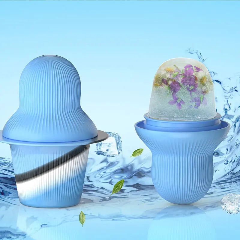 Reusable Silicone Ice Facial Roller Face Ice Holder Ice Roller For Face Eye