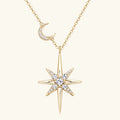 Small Niche Design Eight Pointed Moissanite High-end S925 Necklace Star Silver Pendant Collarbone Chain