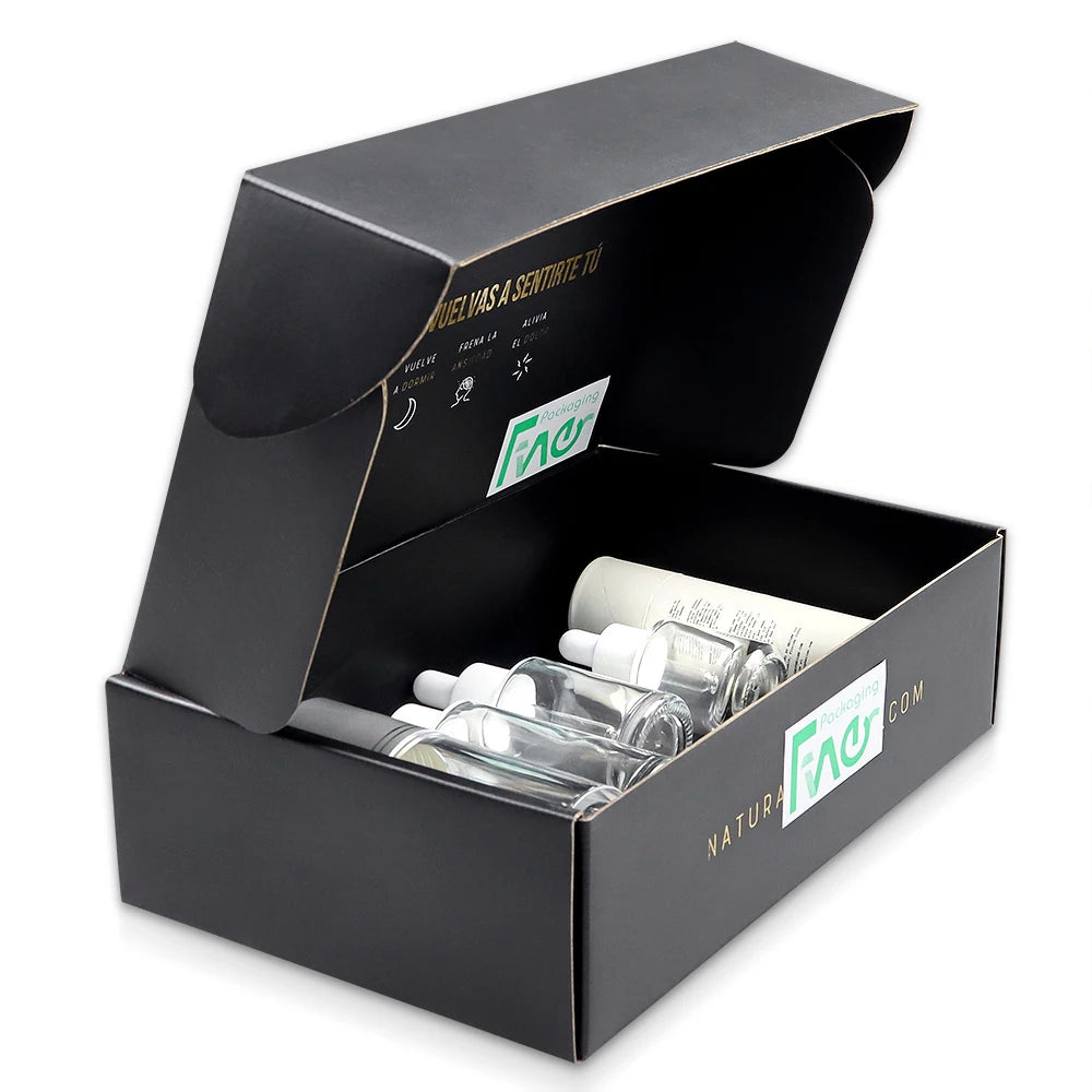 ODM Logo Black Luxury Eco-friendly Hot Stamping Gold Foil Mailer Large Shipping Boxes for Clothing