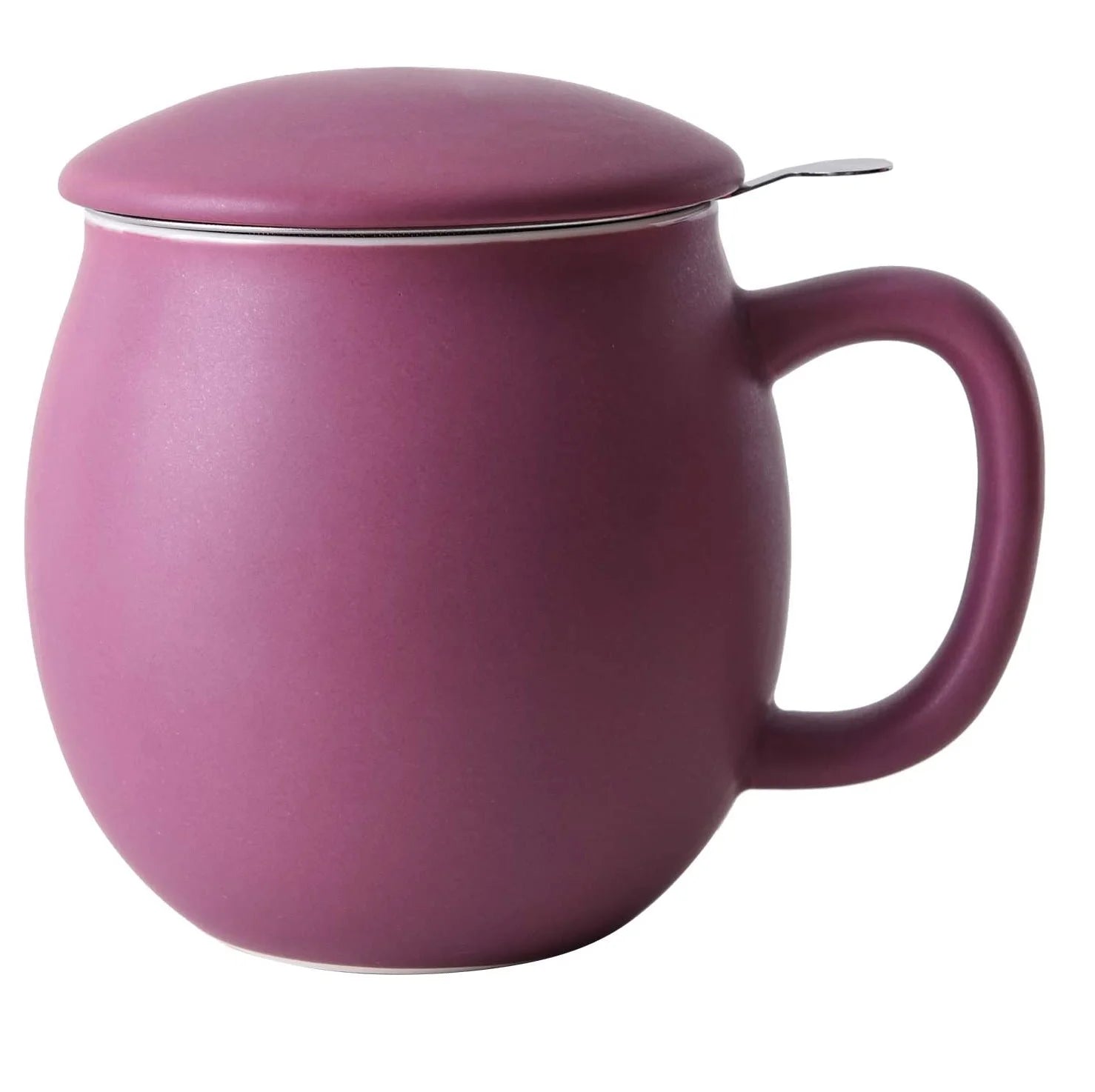 350ml Porcelain Infuser Tea Mug Set with Strainer & Cover for Hot Tea and Coffee