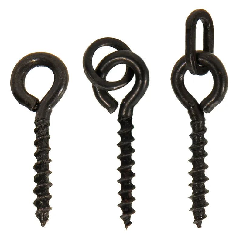 Carp Fishing Swivel Screw 360 Bait Screw Boilie Screw Peg with Ring Swivel D-Rig Chod Rig Terminal Tackle Bait Holder Tackle