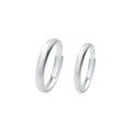 NO MOQ Jewelry Wholesale Custom Simple Glossy Couple Ring for Men Women Size Adjustable 925 Silver Wedding Lover Rings