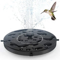 Upgraded Plastic Solar Fountain 1.4W Water Pump Independent Floating Spare Battery 1500 MAh 6 Nozzles Eco-Friendly Black