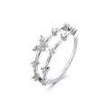 Minimalist Jewelry Rings Double Butterfly Ring S925 Silver Zircon Wedding Rings
