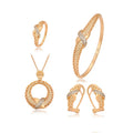 A00909365 xuping Jewelry Classic Fashion Mesh Texture American Diamond Necklace 18K Gold Color Jewelry Sets