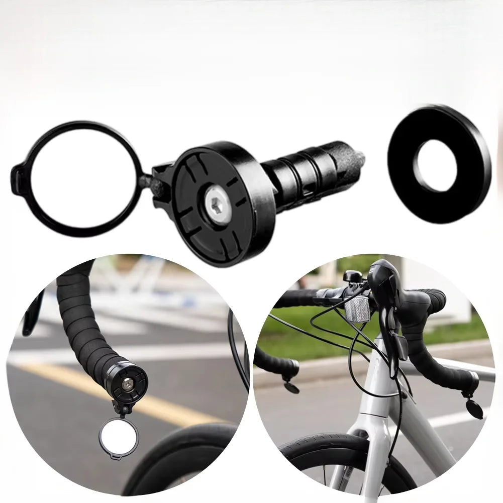 Bicycle Rear View Convex Mirror Handlebar Drop Bar Mount Acrylic Lens Back Sight Reflector Light Weight Cycling Accessory