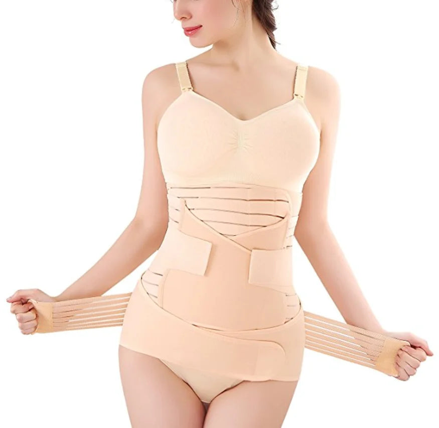 Wholesale Elastic Adjustable Breathable Spandex 3-in-1 Pregnancy Postpartum Support Firm Body Shaper Waist Cinchers Stomach