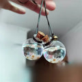 Cheaper 10ml Round  Empty Car Hanging Diffuser Glass Perfume Bottle  Glass Diffuser Bottles With Wooden Cork