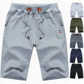 Aoyema Men's Shorts Hot Summer Casual Cotton Fashion Style Boardshort Bermuda Male Drawstring Elastic Waist Breeches Beach Short