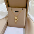 Stainless Steel Chain Ladies Flower Pendant Necklace Micro Diamond 18k Gold Plated Rose Flower Necklace