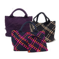 Trending OEM Botas De Mujer Handmade Custom Knitting Bag Luxury Printed logo Ladies Woven Neoprene Handbag  Casual Tote
