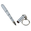 Metal Keyring Stainless Steel Mini Retractable Pen Telescopic Keyring Keychain Metal Ball Pen for Gift Promotion MegaBDM