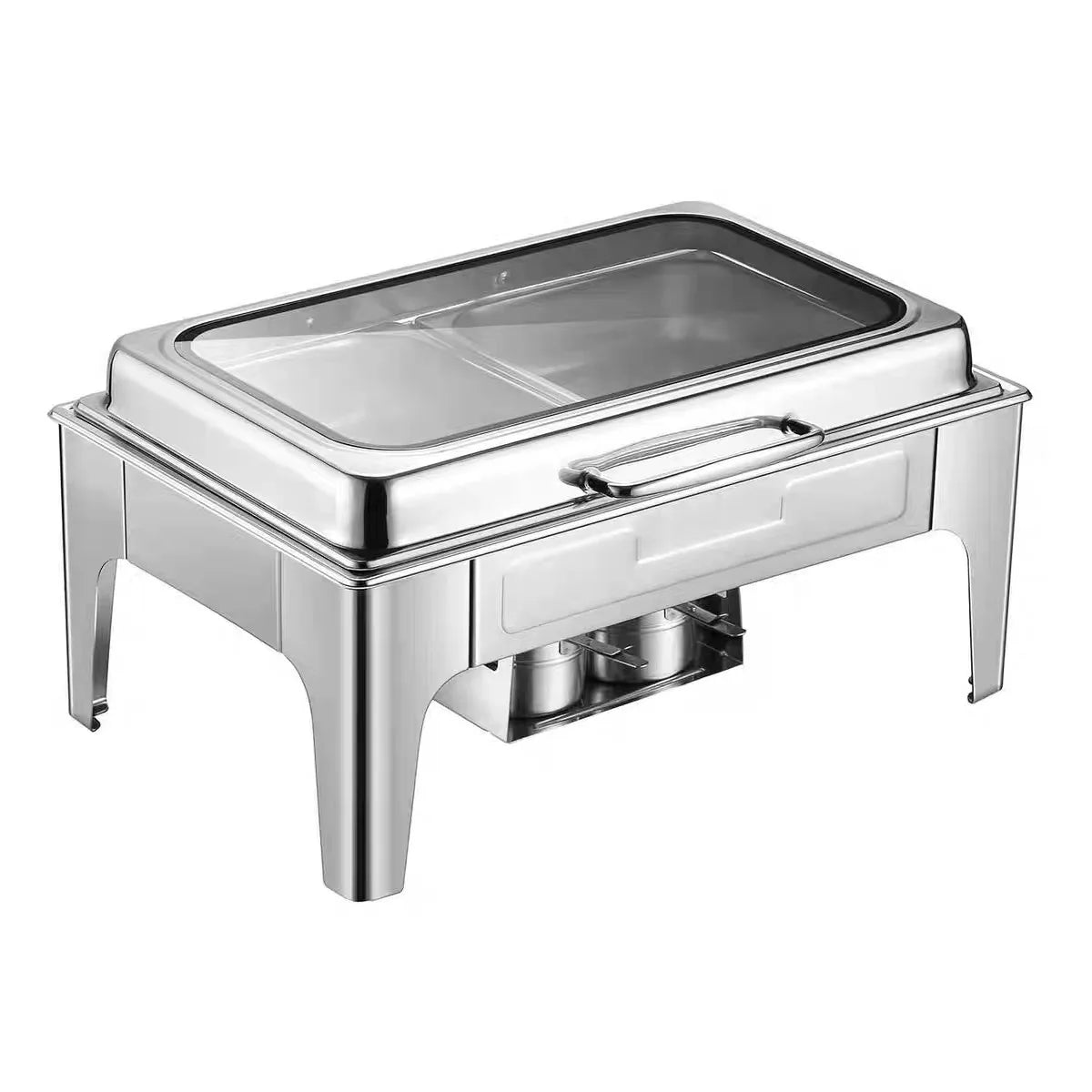 Visual Partition Flip Stainless Steel Buffet Stove Cross-Border Hotel Canteen Electric Heating Warming Holding Equipment