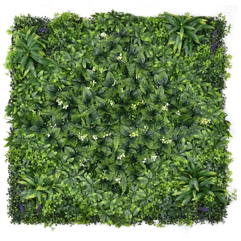 Customized Anti-UV Artificial Foliage Fence Green Wall System Decoration Supplies Vertical Garden Grass Leaf Type Plants Spring