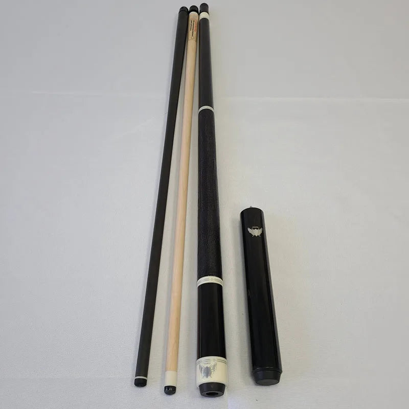 New Cueangel dyed black maple wood 58inch 12.5mm radial Pool Cue set 1B2S carbon shaft Billiards stick sets with cue extensions
