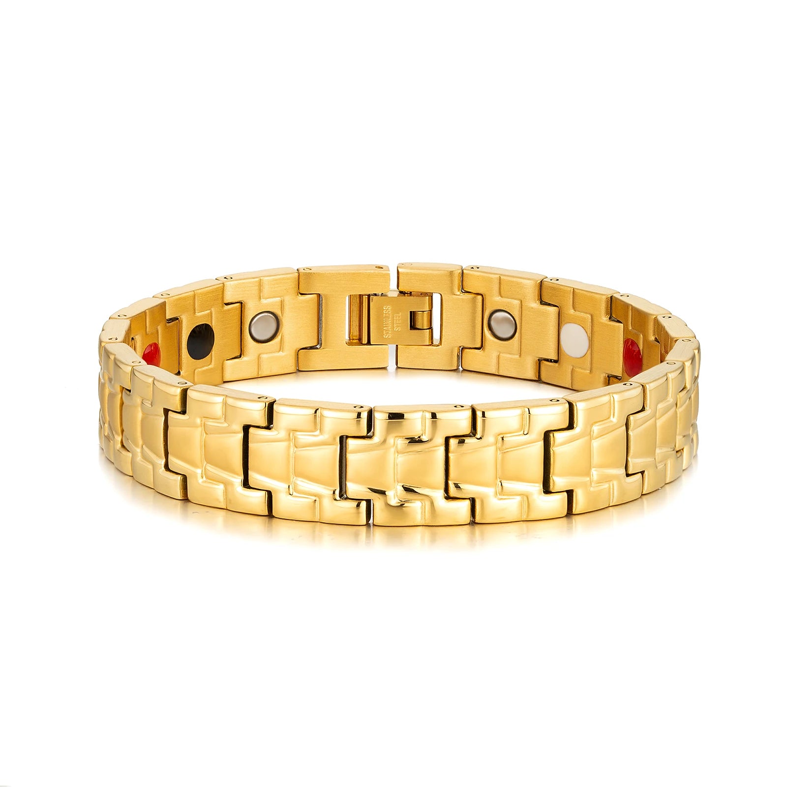 Trendy Health Energy Magnetic Jewelry Men's Bracelet Stainless Steel Bio Bracelet for Man