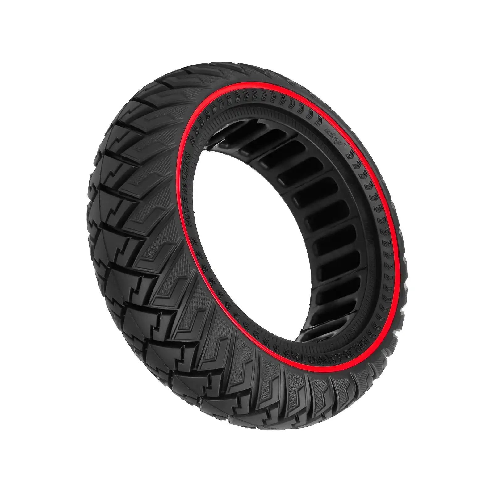 Ulip 10*2.70-6.5(10*2.75) Solid Off-Road Tire Red Circle Kugoo G-Booster G2 Pro Electric Scooter 10*2.75 Rubber Tyre Parts