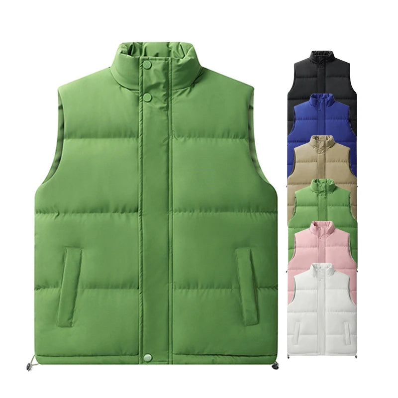 Wholesales Price Plus Size Men's Vests & Waistcoats With Custom Logo Poly Filled Stylish Practical Sleeveless Winter Coat