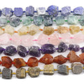 Top Quality Natural Gemstone Mineral Crystal Nugget Beads with Knot for DIY Jewelry in Stock on Sale