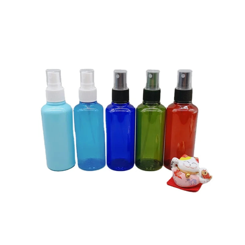 100ml Custom Color PET Plastic Spray Bottles Pump Sprayer for Face Cream Lotion Skin Care Serum Shampoo-Customizable Printing
