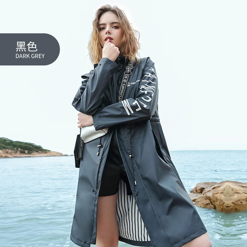 Rain Card Wholesale 2020 New Products Reusable Adult Rain Coat Long Hooded Raincoat Poncho