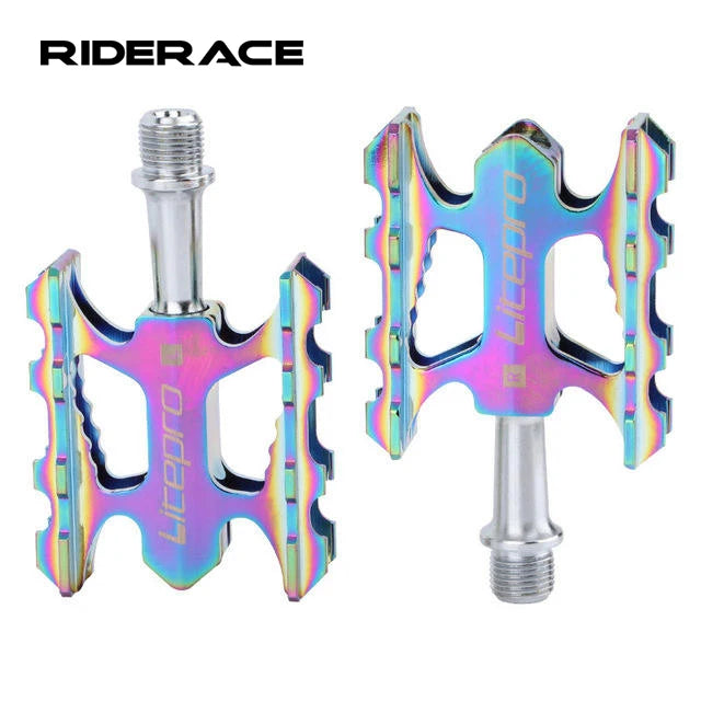 RIDERACE Cycling  Folding Bike Aluminum Alloy Non-slip Pedal MTB Road Riding Sealed Bearing BMX Universal Bicycle Pedal