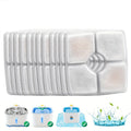 Pack 12 Portable Triple Filtration Automatic Cat Water Fountain Filters Replacement for 80oz/2.5L Square Cat Fountain 12pcs/Pack