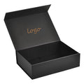 Premium Matte Black Luxury Gift Box with Custom Embossed Logo Rigid Magnetic Closure Box for High-end Electronics Watches