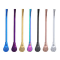 2025 Hot Sale Argentina 304 Stainless Steel Yerba Mate Tea Cup Straw Spoon Flower Tea Beverage Straw Filter Stirring Straw Spoon