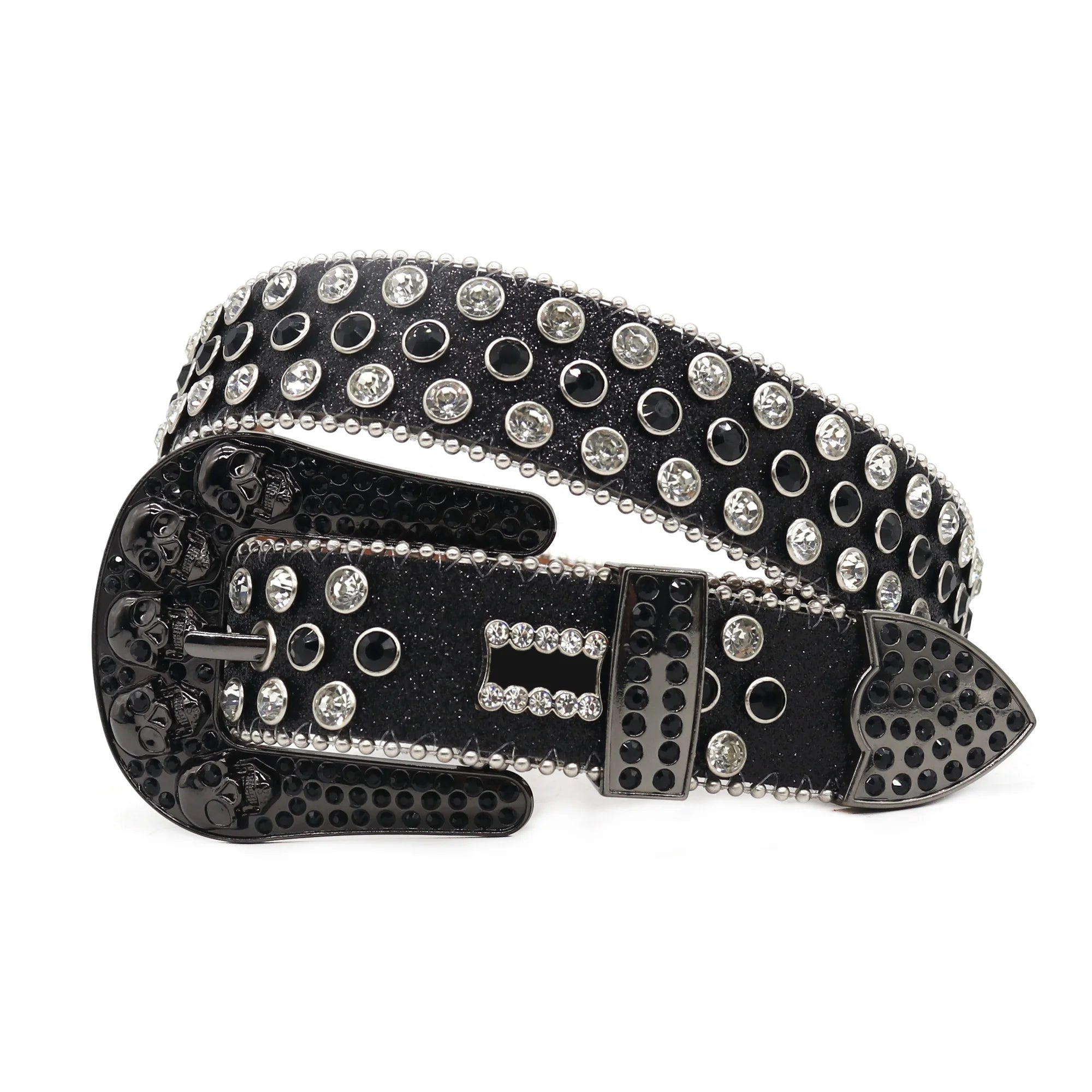 High Quality Y2K Luxury Designer Men's Ladies Pants Rhinestone Diamond Alloy Streetwear Fashionable Renaissance PU Plastic Belts