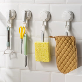 Reusable Washable Removable Wide Application Vacuum Suction Hook Clip for Hanging to Car Kitchen Bathroom Bedroom