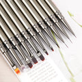 New Set of Nail Art Brushes Metal Bar Drawing & Flower Liners Nylon Material for Professional Nails