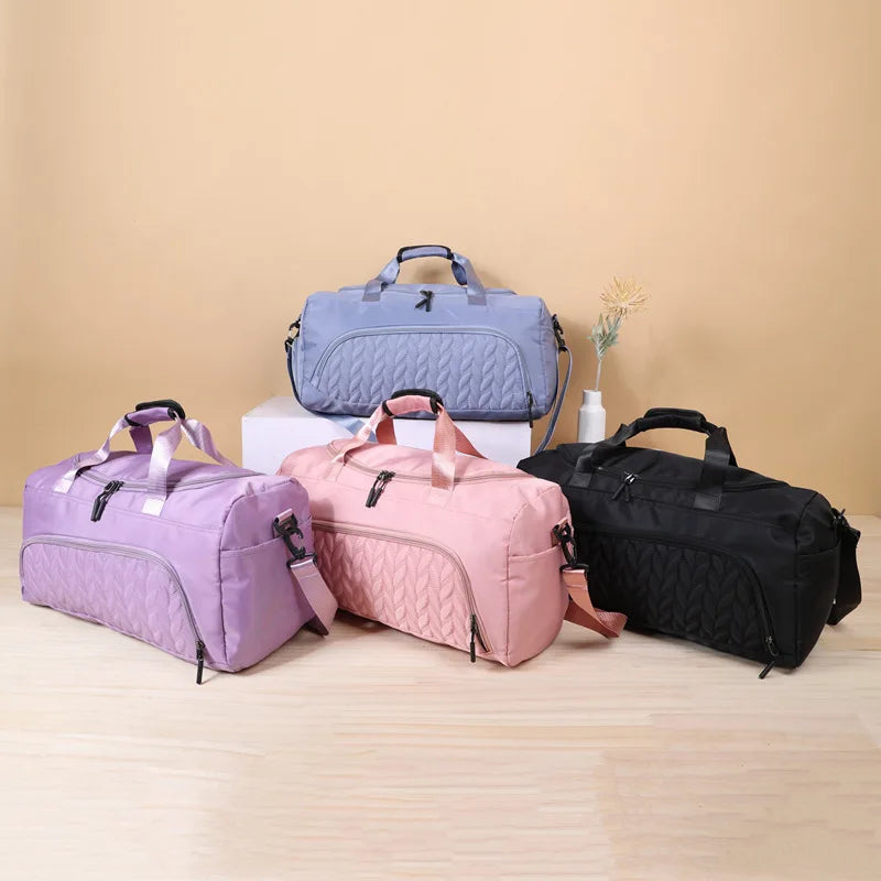 Women's Large Capacity Multicolor Waterproof Sports Duffle Bag Custom Logo Foldable Oxford Material Zipper Closure Fashion Style