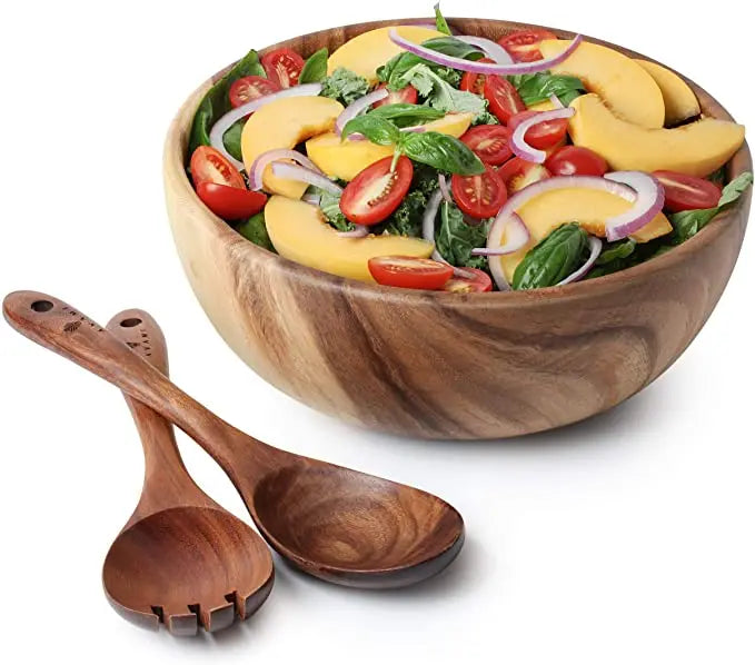 Hot Selling Salad Spoon and Fork Personalized Salad Bowl Wooden Salad Fork and Spoon