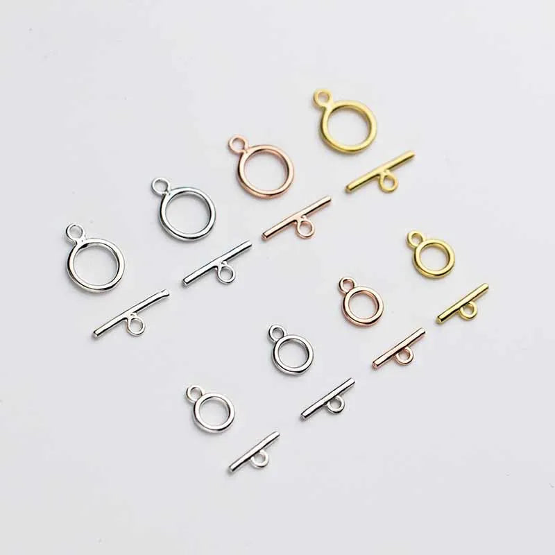 Basic Style 925 Silver OT Toggle Clasp for Jewelry Making DIY 925 Silver Jewelry Finding and Component